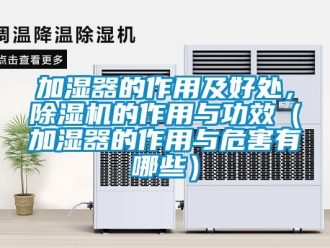 行业新闻加湿器的作用及好处，除湿机的作用与功效（加湿器的作用与危害有哪些）