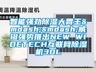 行业新闻智能强劲除湿大胃王——威镫强势推出NEW WIDETECH互联网除湿机30L