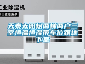 知识百科天泰太阳树两梯两户三室恒温恒湿带车位跟地下室