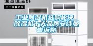 工业除湿机选购秘诀 除湿机十大品牌安诗曼告诉你