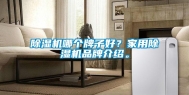 除湿机哪个牌子好？家用除湿机品牌介绍。