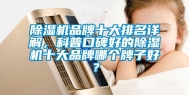 除湿机品牌十大排名详解，科普口碑好的除湿机十大品牌哪个牌子好？