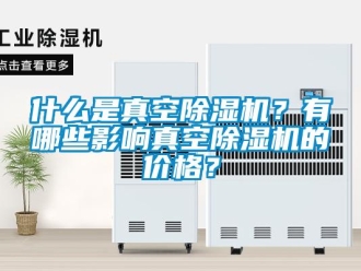 企业新闻什么是真空除湿机？有哪些影响真空除湿机的价格？