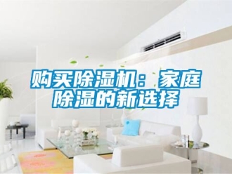 行业新闻购买除湿机：家庭除湿的新选择