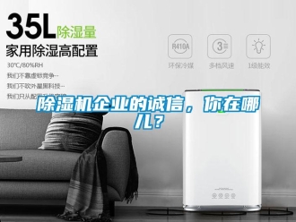 常见问题除湿机企业的诚信，你在哪儿？