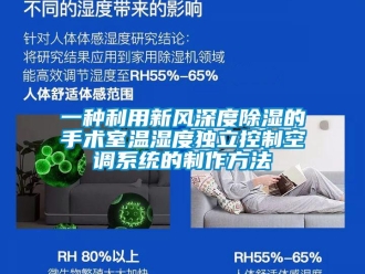 行业新闻一种利用新风深度除湿的手术室温湿度独立控制空调系统的制作方法