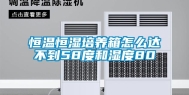 恒温恒湿培养箱怎么达不到58度和湿度80