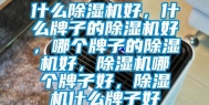 什么除湿机好，什么牌子的除湿机好，哪个牌子的除湿机好，除湿机哪个牌子好，除湿机什么牌子好