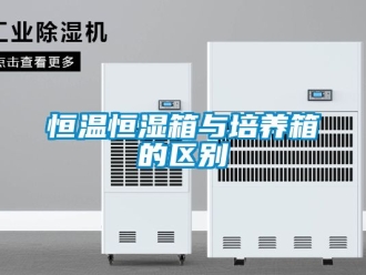 知识百科恒温恒湿箱与培养箱的区别