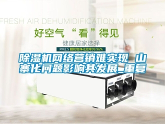 行业新闻除湿机网络营销难实现 山寨化问题影响其发展_重复
