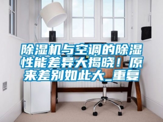 行业新闻除湿机与空调的除湿性能差异大揭晓！原来差别如此大_重复