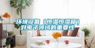 环境设备（恒温恒湿箱）对电子领域的重要性