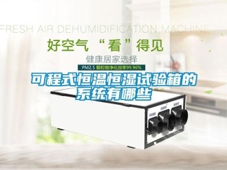 知识百科可程式恒温恒湿试验箱的系统有哪些