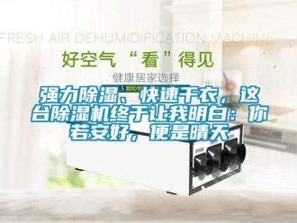 行业新闻强力除湿、快速干衣，这台除湿机终于让我明白：你若安好，便是晴天