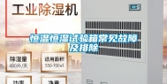 恒温恒湿试验箱常见故障及排除