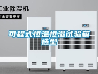 知识百科可程式恒温恒湿试验箱选型
