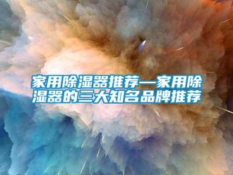 行业新闻家用除湿器推荐—家用除湿器的三大知名品牌推荐