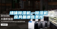 墙体除湿机—除湿机应具备哪些条件