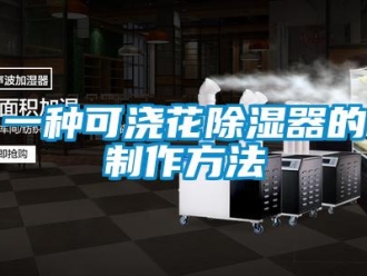 行业新闻一种可浇花除湿器的制作方法