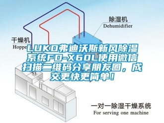 企业新闻LUKO弗迪沃斯新风除湿系统FD-X60L使用微信扫描二维码分享朋友圈，成交更快更简单！