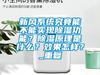 行业新闻新风系统究竟能不能实现除湿功能？除湿原理是什么？效果怎样？_重复