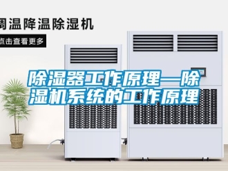 行业新闻除湿器工作原理—除湿机系统的工作原理