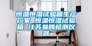 恒温恒湿试验箱生产厂家 恒温恒湿试验箱 江苏易腾检测仪器