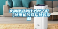 家用除湿机什么牌子好（除湿机的选购技巧你知