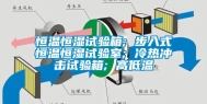 恒温恒湿试验箱; 步入式恒温恒湿试验室; 冷热冲击试验箱; 高低温