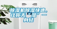 除湿机除湿快速，让你无“湿”一身轻