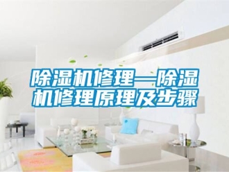 行业新闻除湿机修理—除湿机修理原理及步骤