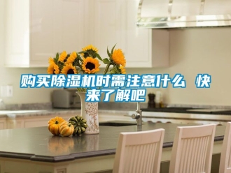 行业新闻购买除湿机时需注意什么 快来了解吧