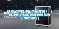 除湿机带有净化功能好吗？（有净化功能的除湿机可以当空净使用吗）