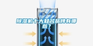 除湿机十大知名品牌有哪些？