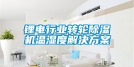 锂电行业转轮除湿机温湿度解决方案