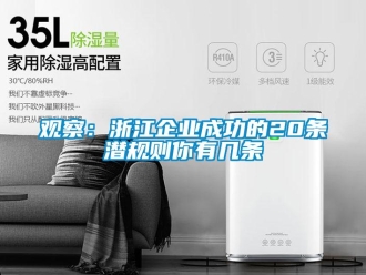 行业新闻观察：浙江企业成功的20条潜规则你有几条