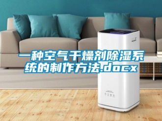 行业新闻一种空气干燥剂除湿系统的制作方法.docx