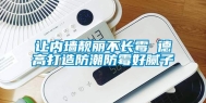 让内墙靓丽不长霉 德高打造防潮防霉好腻子