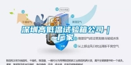 深圳高低温试验箱公司｜厂家