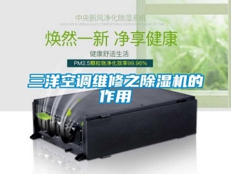 行业新闻三洋空调维修之除湿机的作用