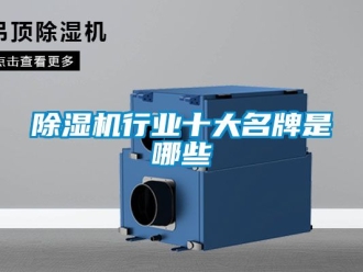 行业新闻除湿机行业十大名牌是哪些