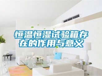 知识百科恒温恒湿试验箱存在的作用与意义