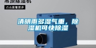 清明雨多湿气重，除湿机可快除湿