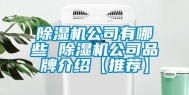 除湿机公司有哪些 除湿机公司品牌介绍【推荐】