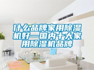 企业新闻什么品牌家用除湿机好—国内十大家用除湿机品牌