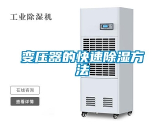 企业新闻变压器的快速除湿方法