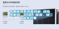 中央新风系统新风机 绿岛风机组  过滤、除湿、除味等效果