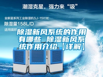 行业新闻除湿新风系统的作用有哪些 除湿新风系统作用介绍【详解】