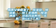 梅雨又要回来了！除湿袋、除湿机……除了卖爆的“除湿神器”，这些开窗的小“玄机”你GET了吗？