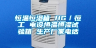 恒温恒湿箱 HG／恒工 电设恒温恒湿试验箱 生产厂家电话